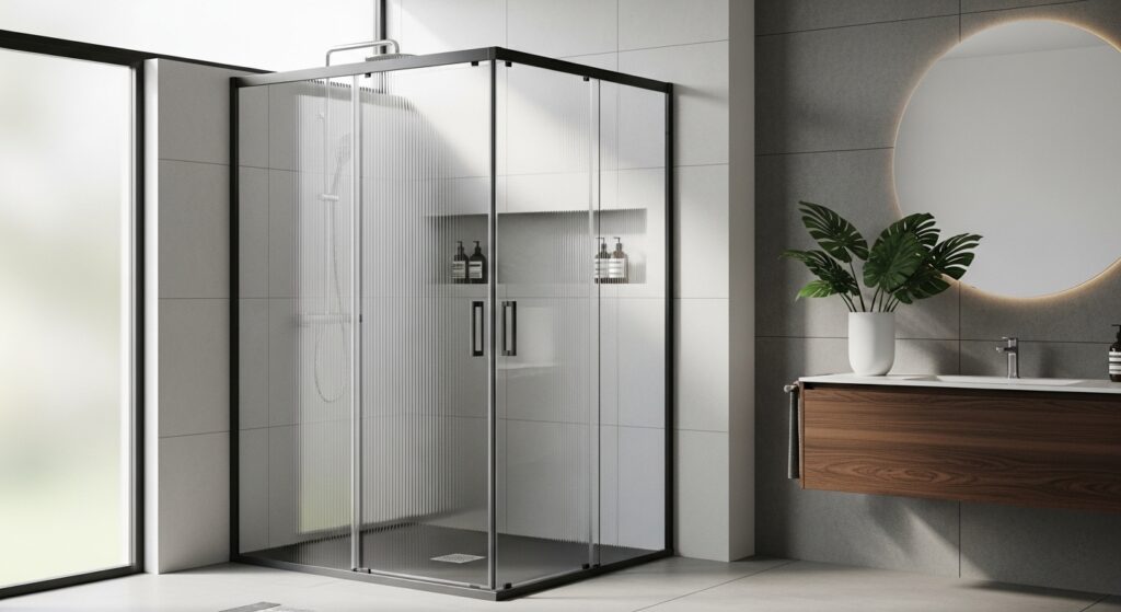 Nervürlü Siyah Duşakabin