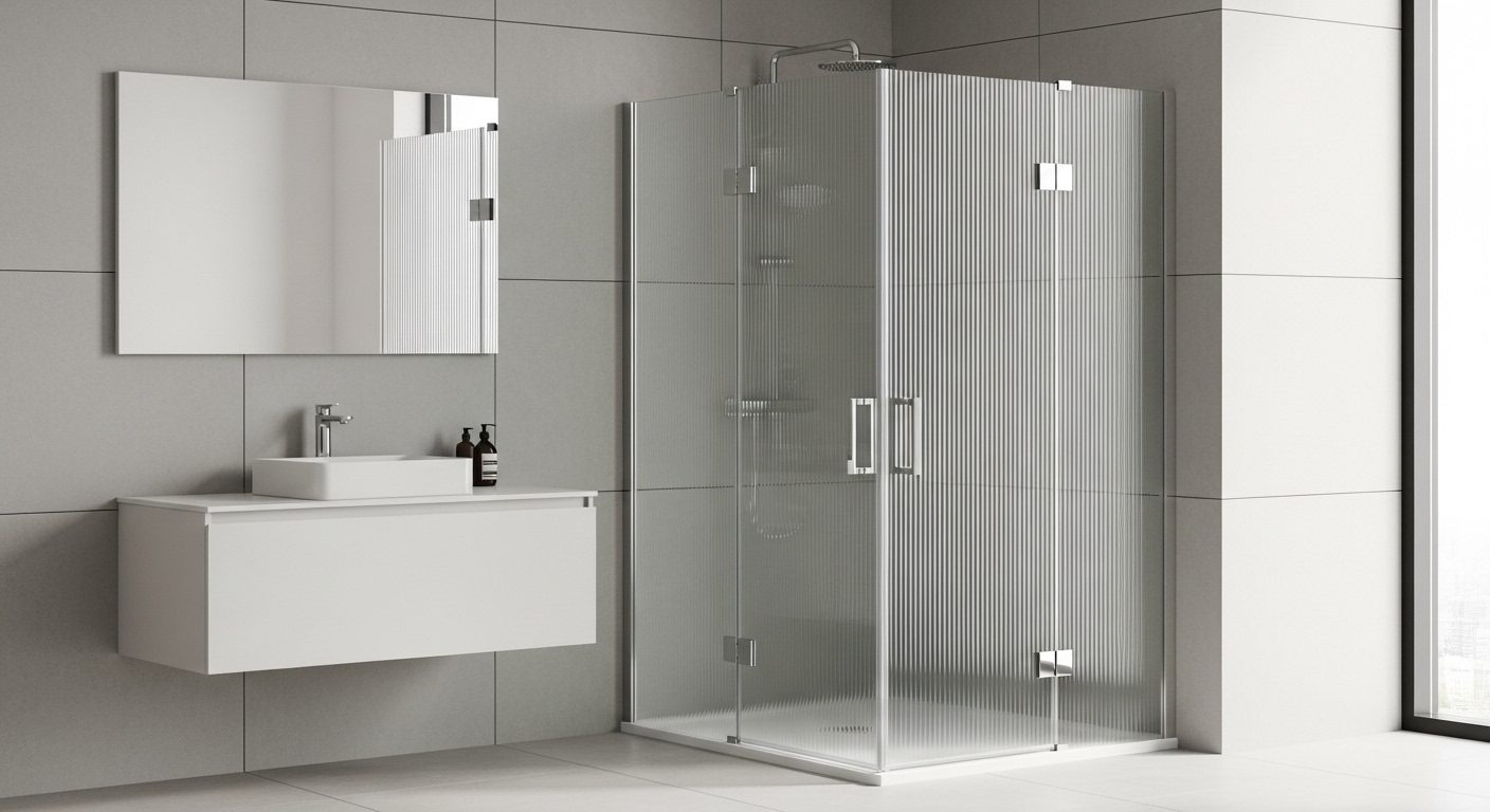 Nervürlü Krom Duşakabin