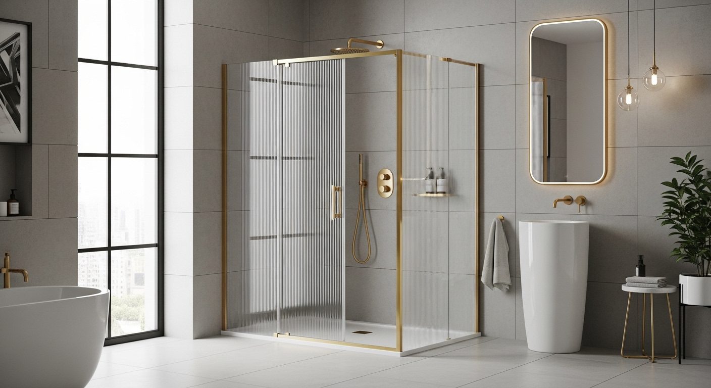 Nervürlü Gold Duşakabin