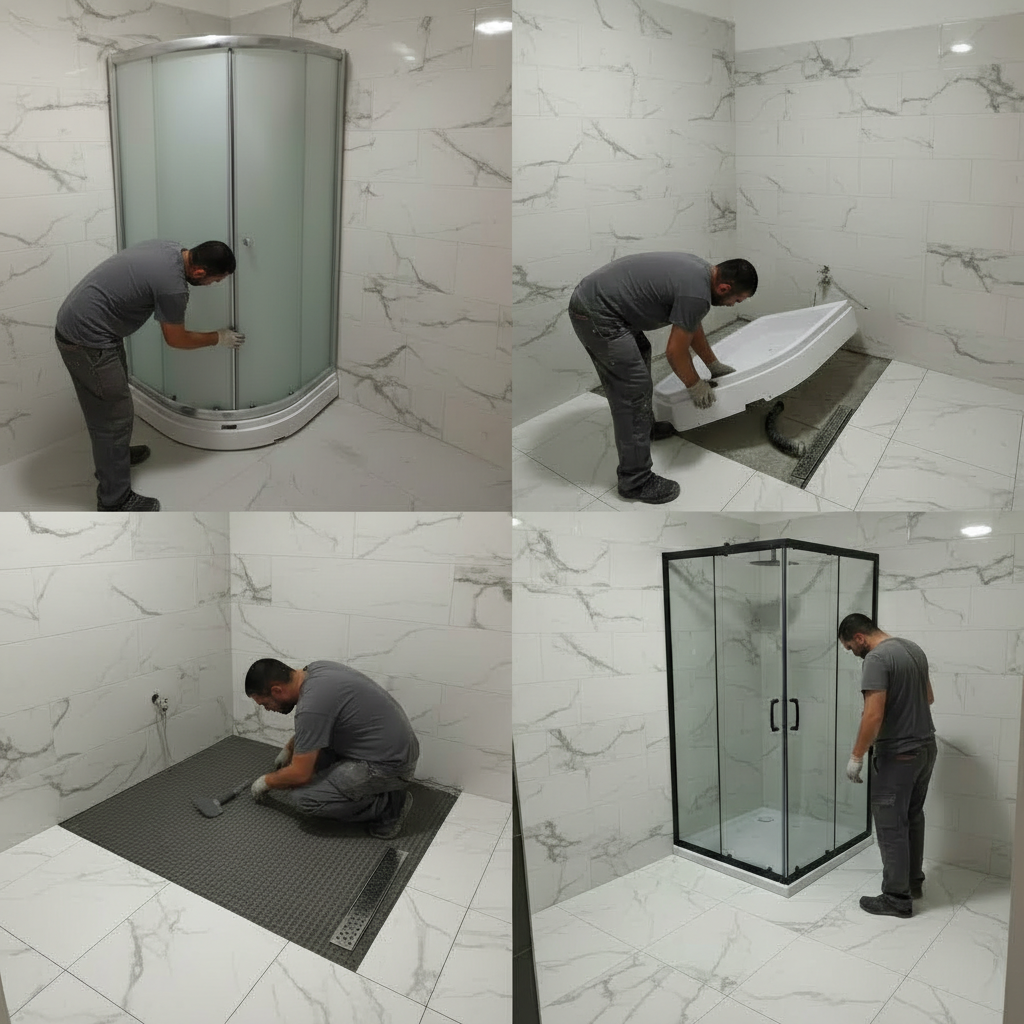 Zeminden Duşakabin Yapımı